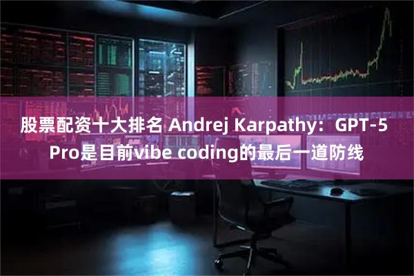 股票配资十大排名 Andrej Karpathy：GPT-5 Pro是目前vibe coding的最后一道防线